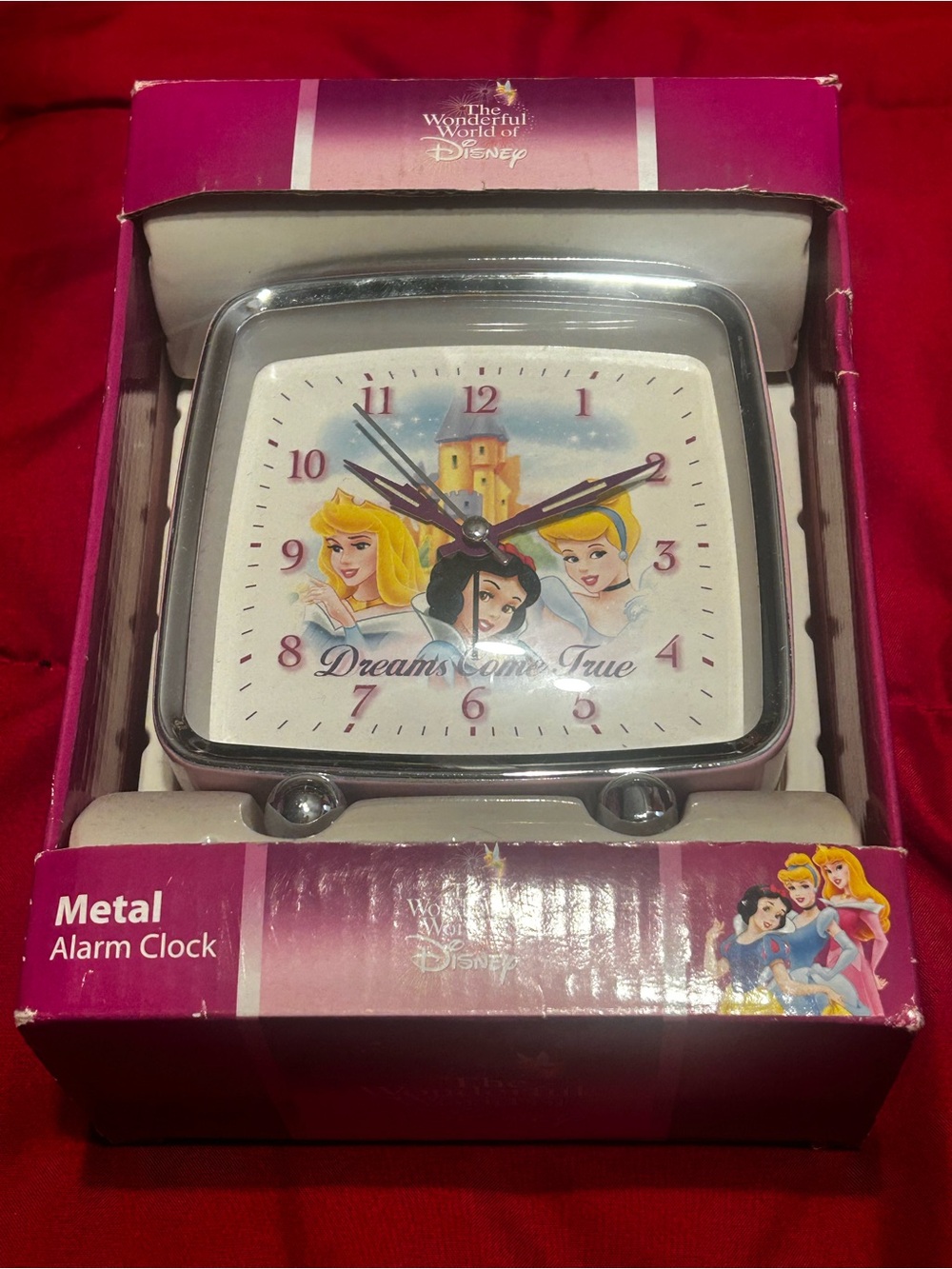 Vintage Disney Princess Metal Alarm Clock
